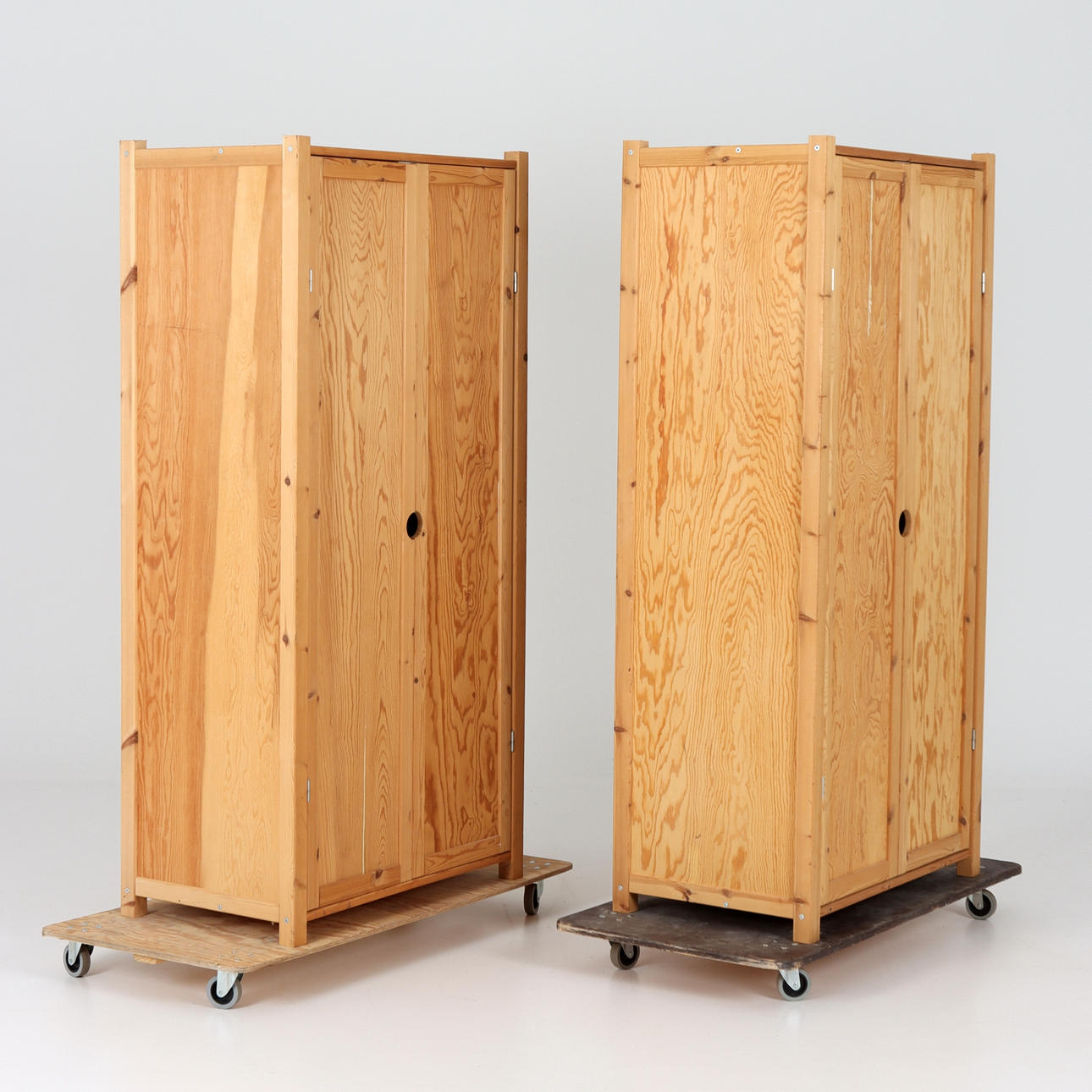 A 2-piece pine cabinet, “Bialitt”, Ikea. 1990s.