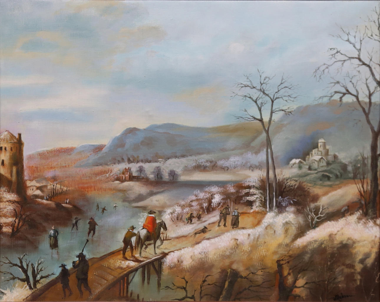 OIDENTIFIERAD KONSTNÄR. Oil on canvas, probably Holland, signed.