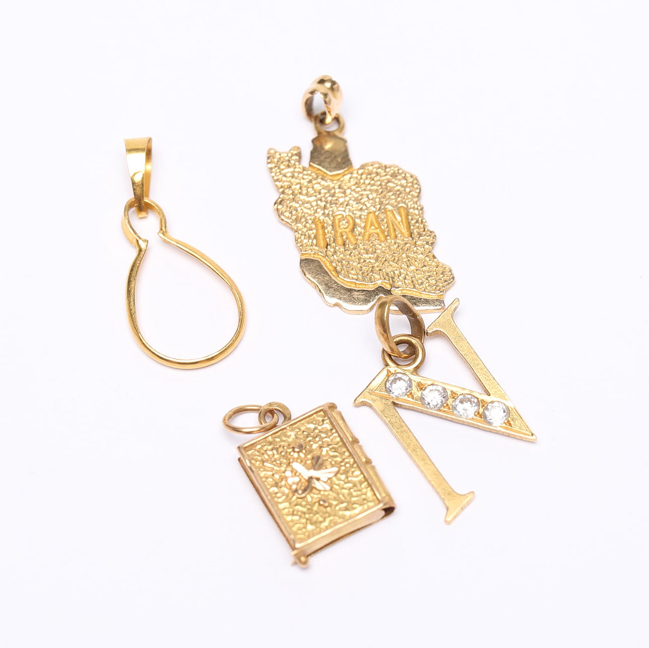 VEDHÆNG, fire stykker, 21k, ca 6,5 gram.