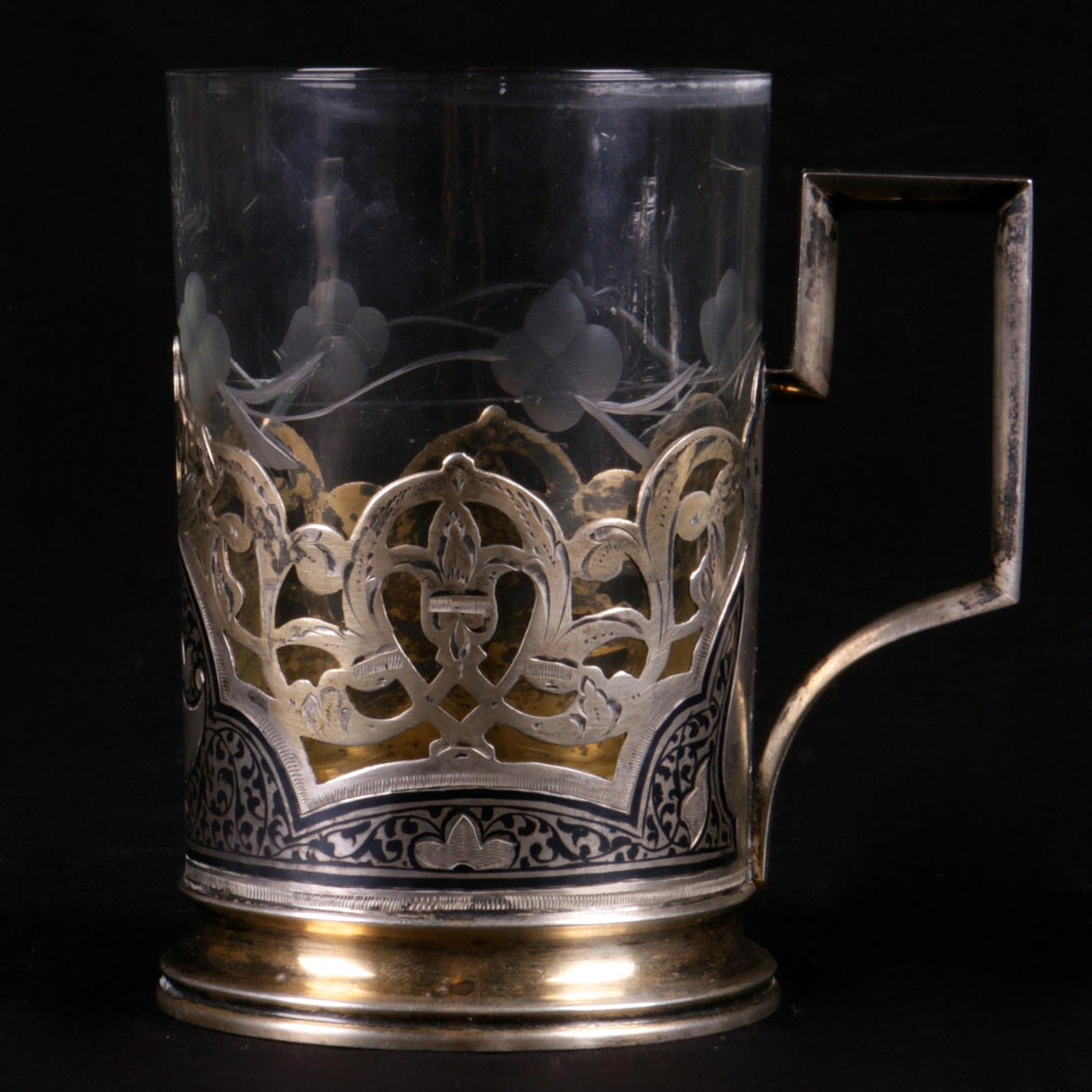 TEMUGG, silver samt glas, Ryssland, 1920/30-tal.