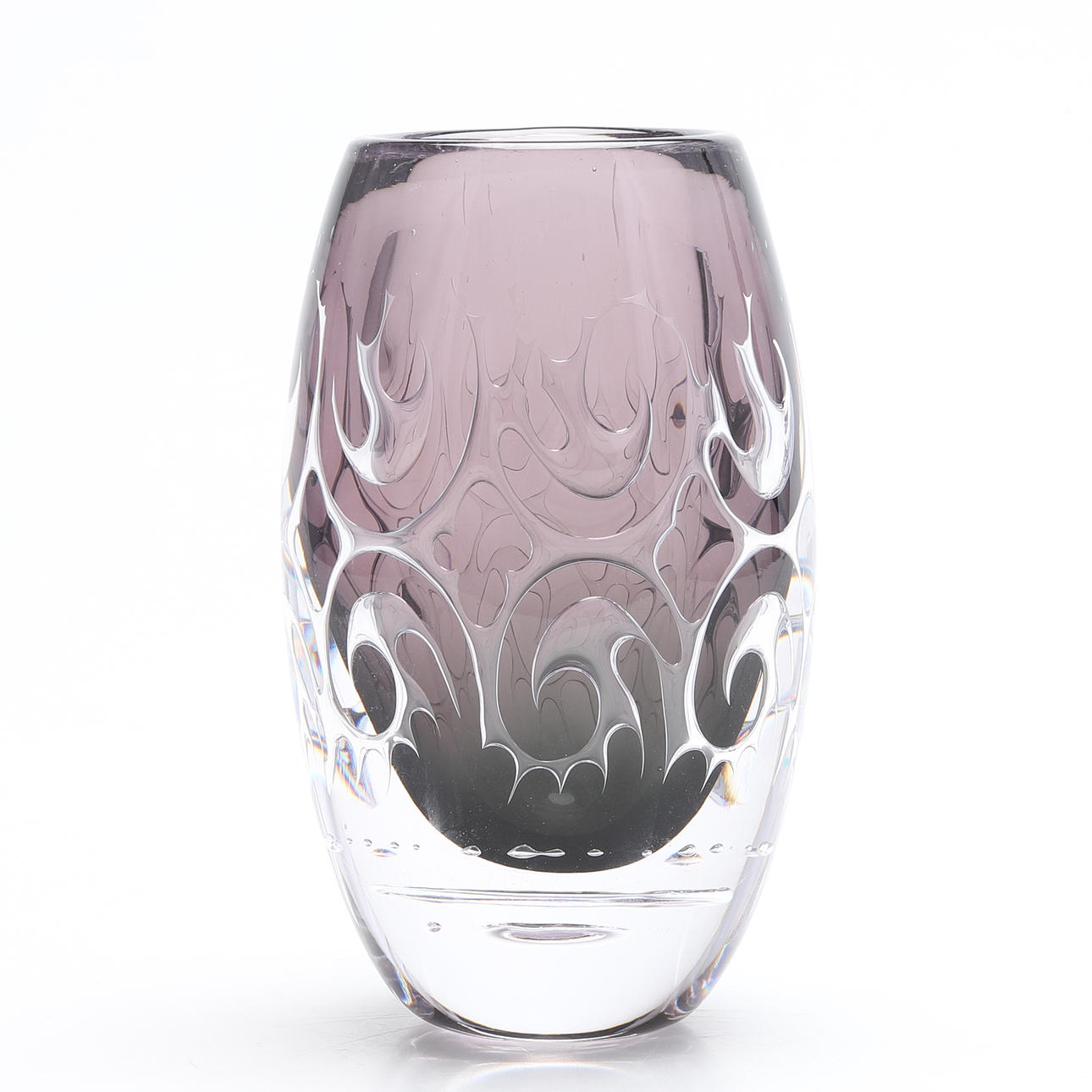 MICKE JOHANSSON. A vase, Ariel technique, Örsjö, signed and dated 2020.