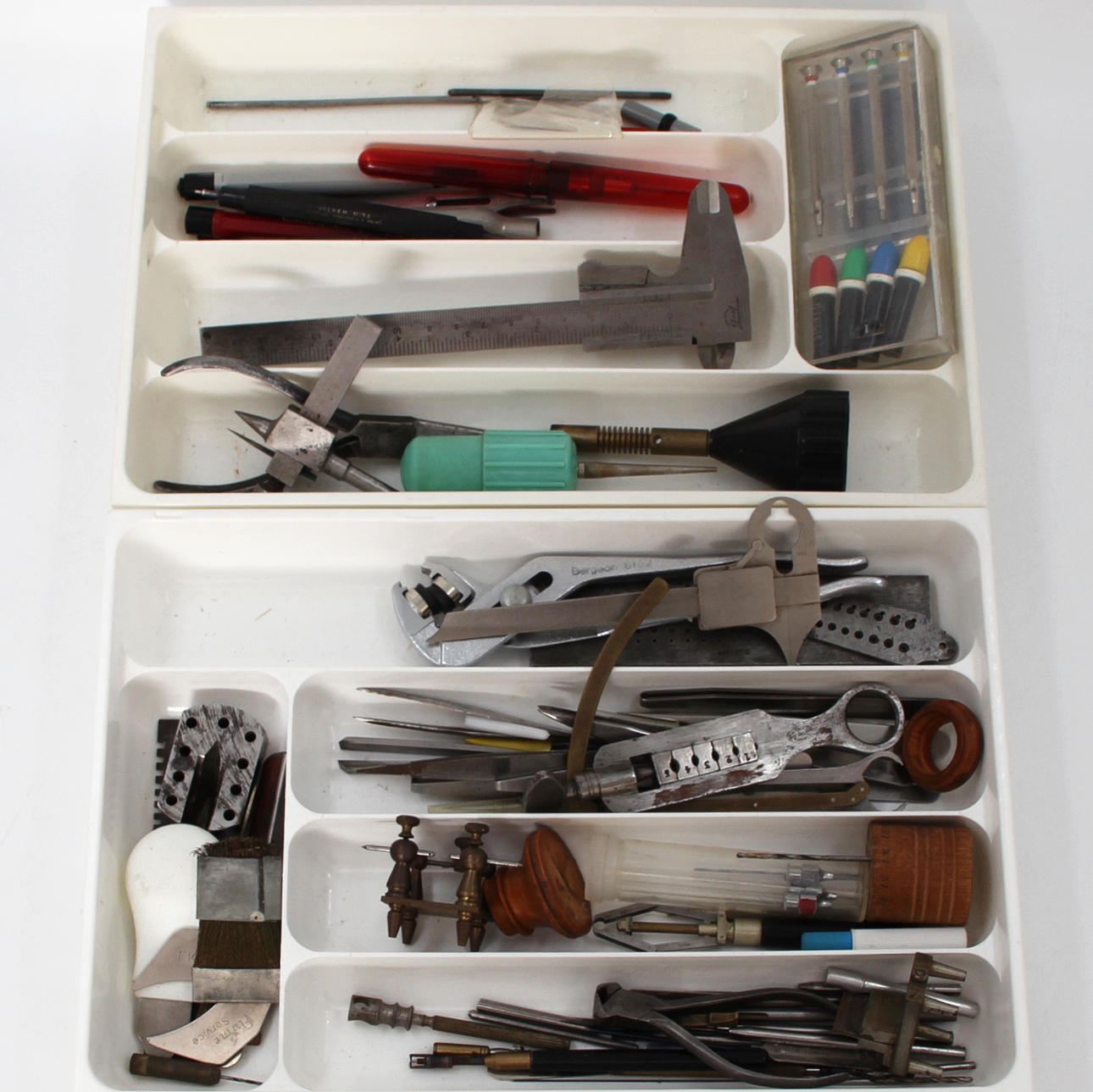 WATCHMAKING TOOLS. PRECISION TOOLS, CHISELS, MEASURING TOOLS, PLIERS, ETC.