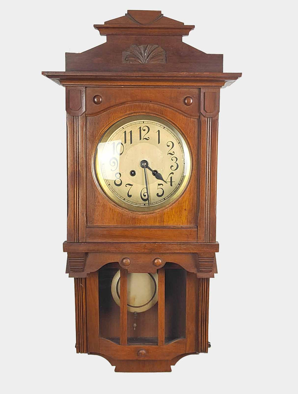 ART NOUVEAU WALL CLOCK, walnut.