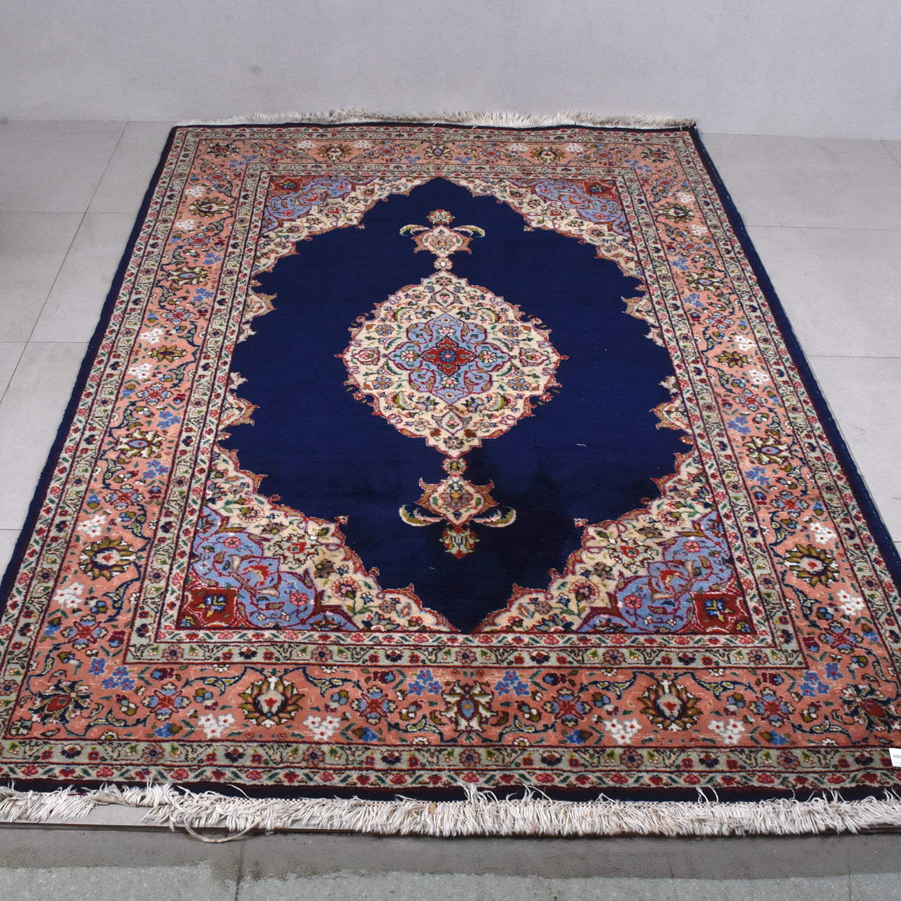 CARPET, hand-knotted, Kerman, signed, 230x165.