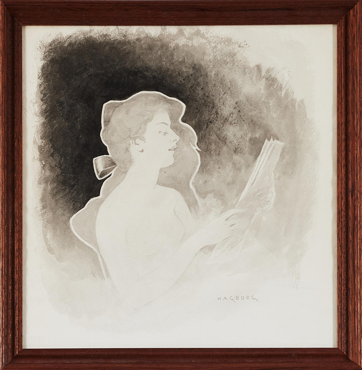 AUGUST HAGBORG. Portræt af en sanger.