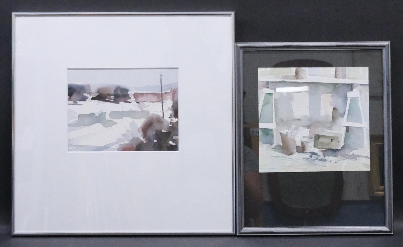 JOHNNY ANDERSSON. TVÅ AKVARELLER.