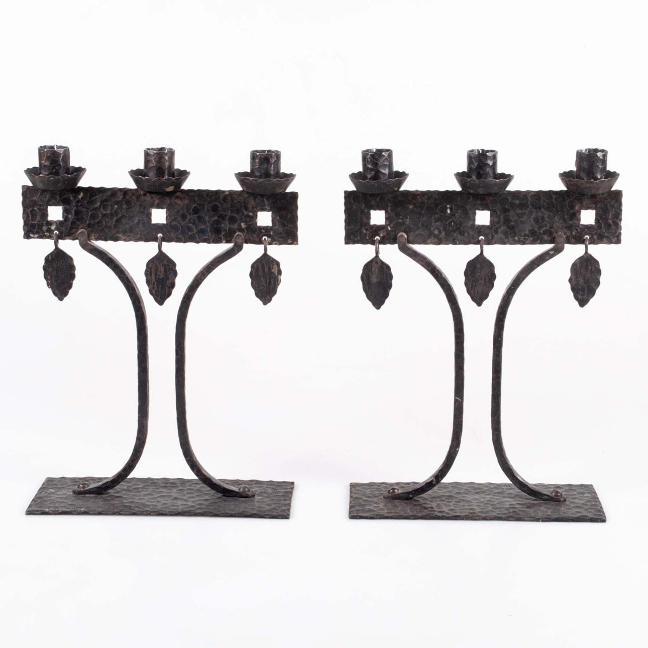 Candelabra, a pair, forging.