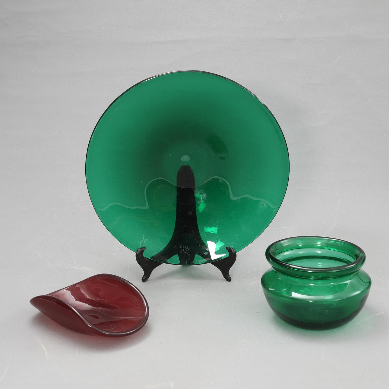 KUNSTGLAS, 3 stk., Reijmyre Glasværk.