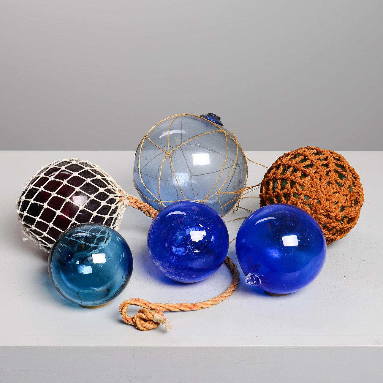 Sæt med 6 ældre glas, 20. årh.