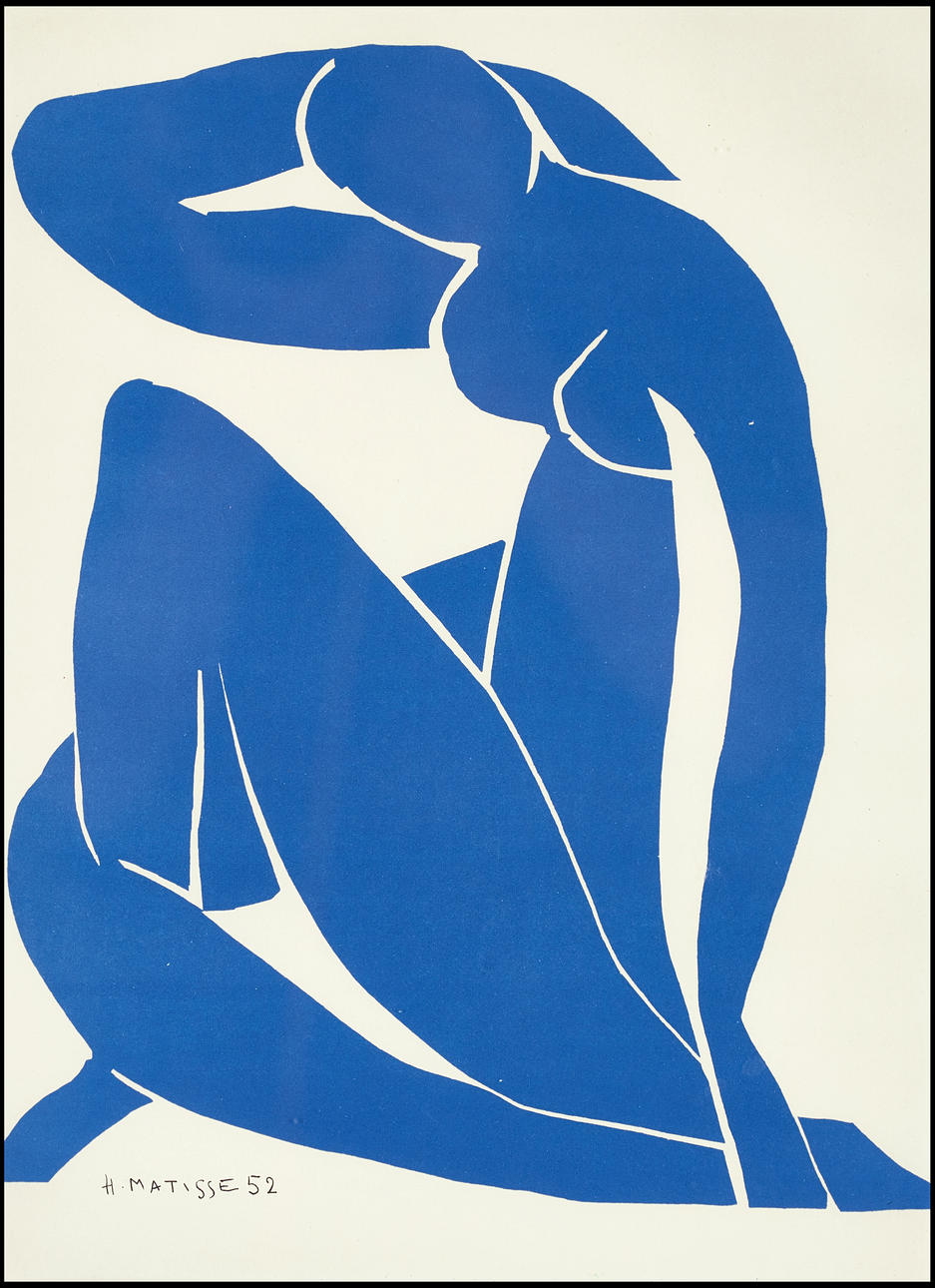 MATISSE, after “Nu Bleu XII”, signed in print, graphic sheet.