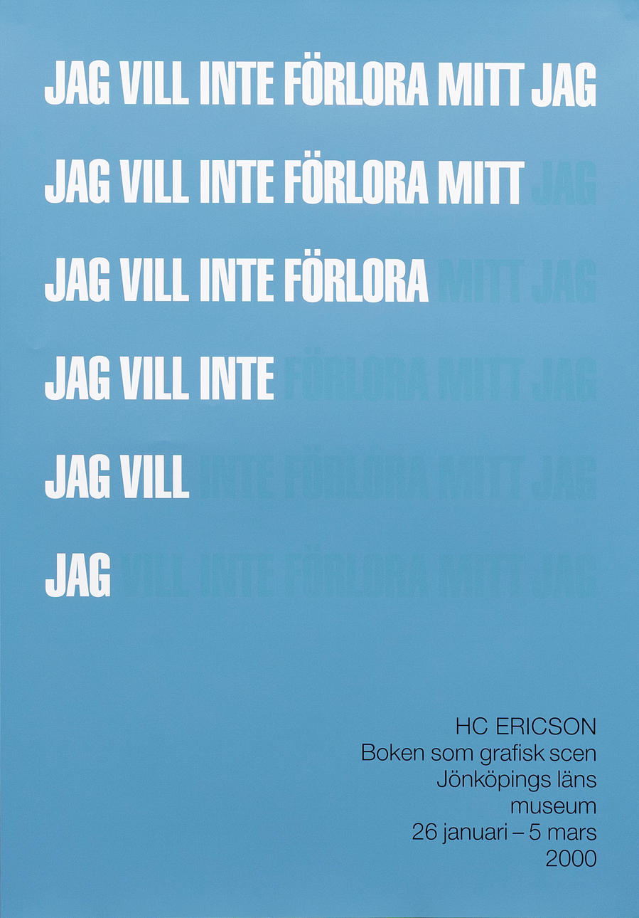 UDSTILLINGSPLAKAT, serigrafi, HC Ericson.