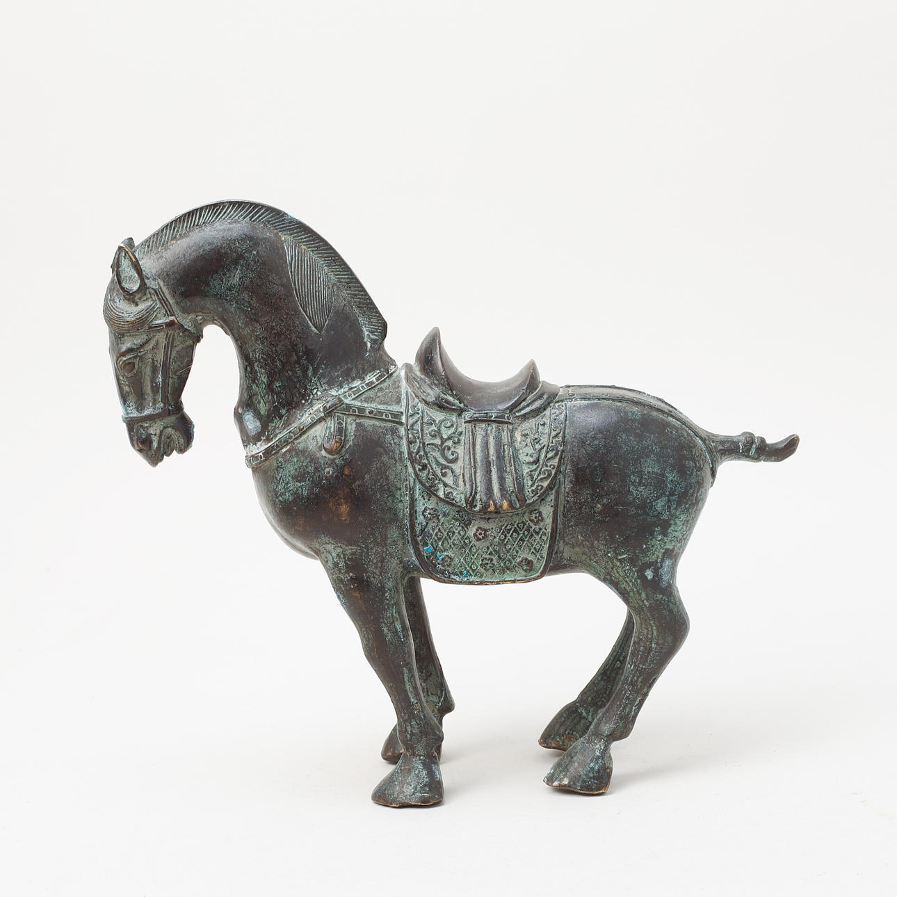 SKULPTUR, brons, häst, 1900-tal.