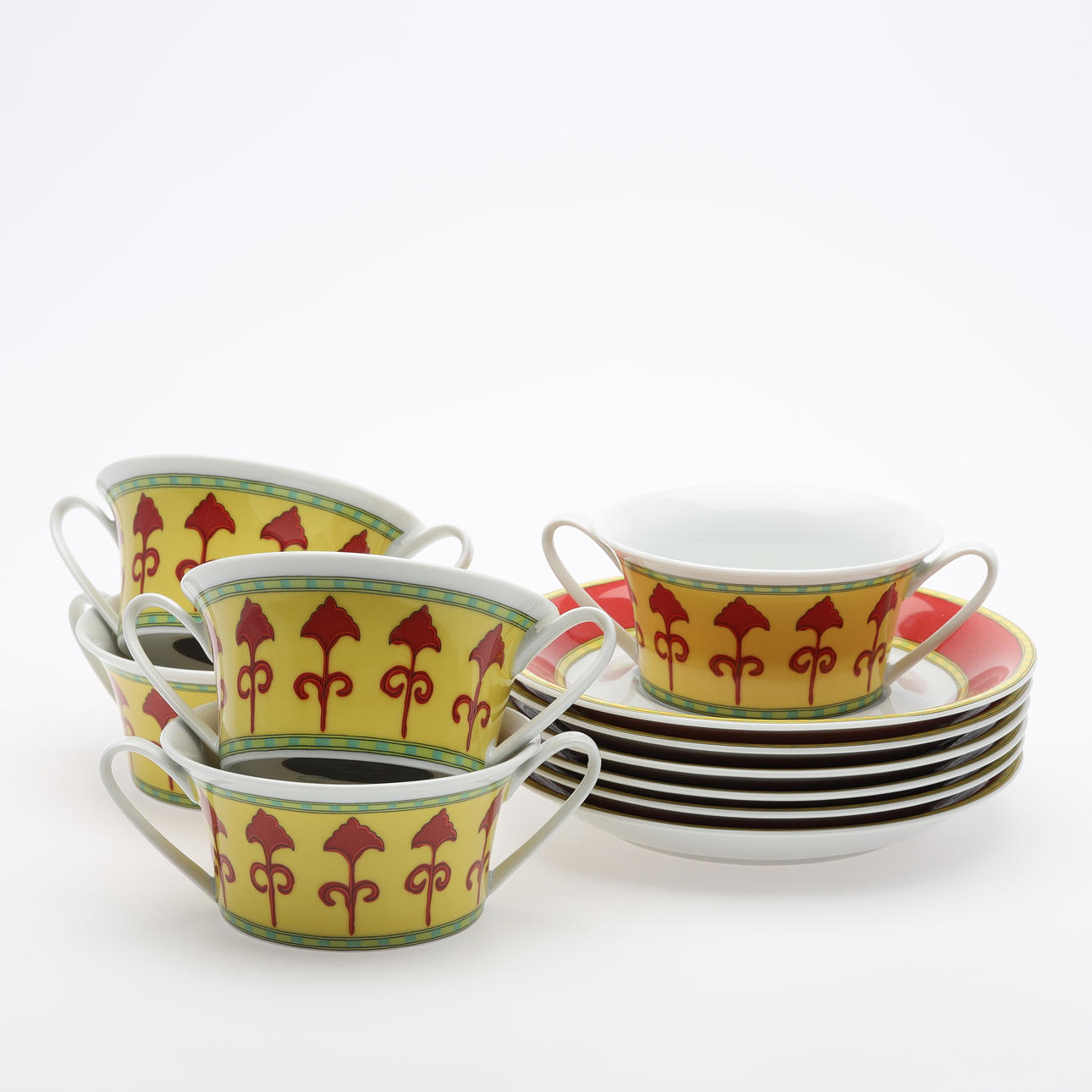 BOUILLKOPPER med underkop 10 stk „Bokara“ Rosenthal.