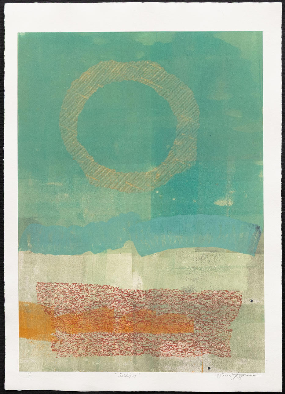 LENA ANSNER. „Sollys“, monotype, signeret.