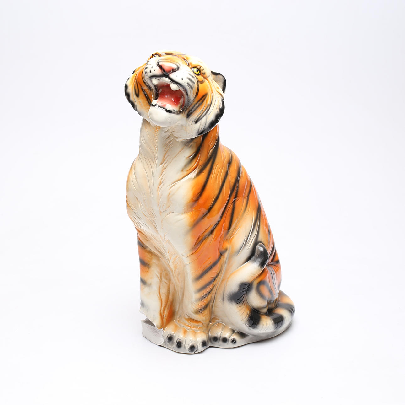 FLOOR FIGURINE, tiger, plaster.