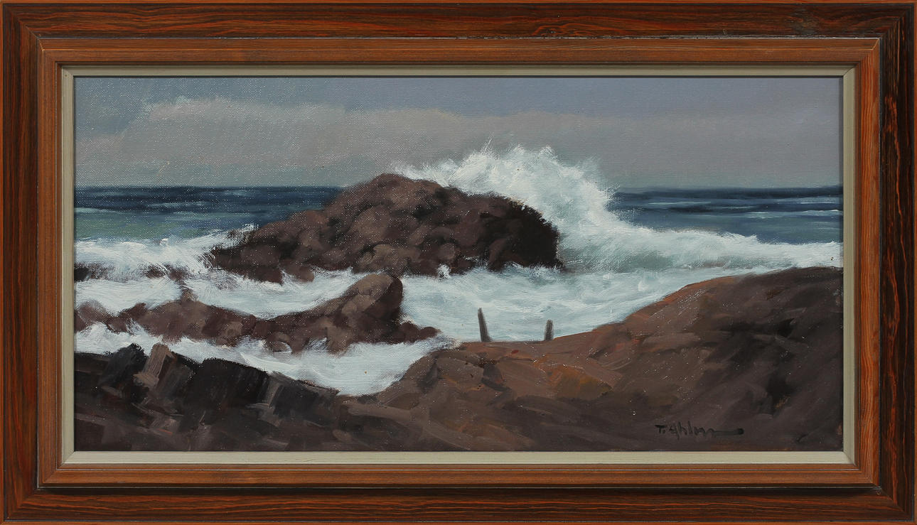 TAGE AHLM. Olja på duk, signerad.