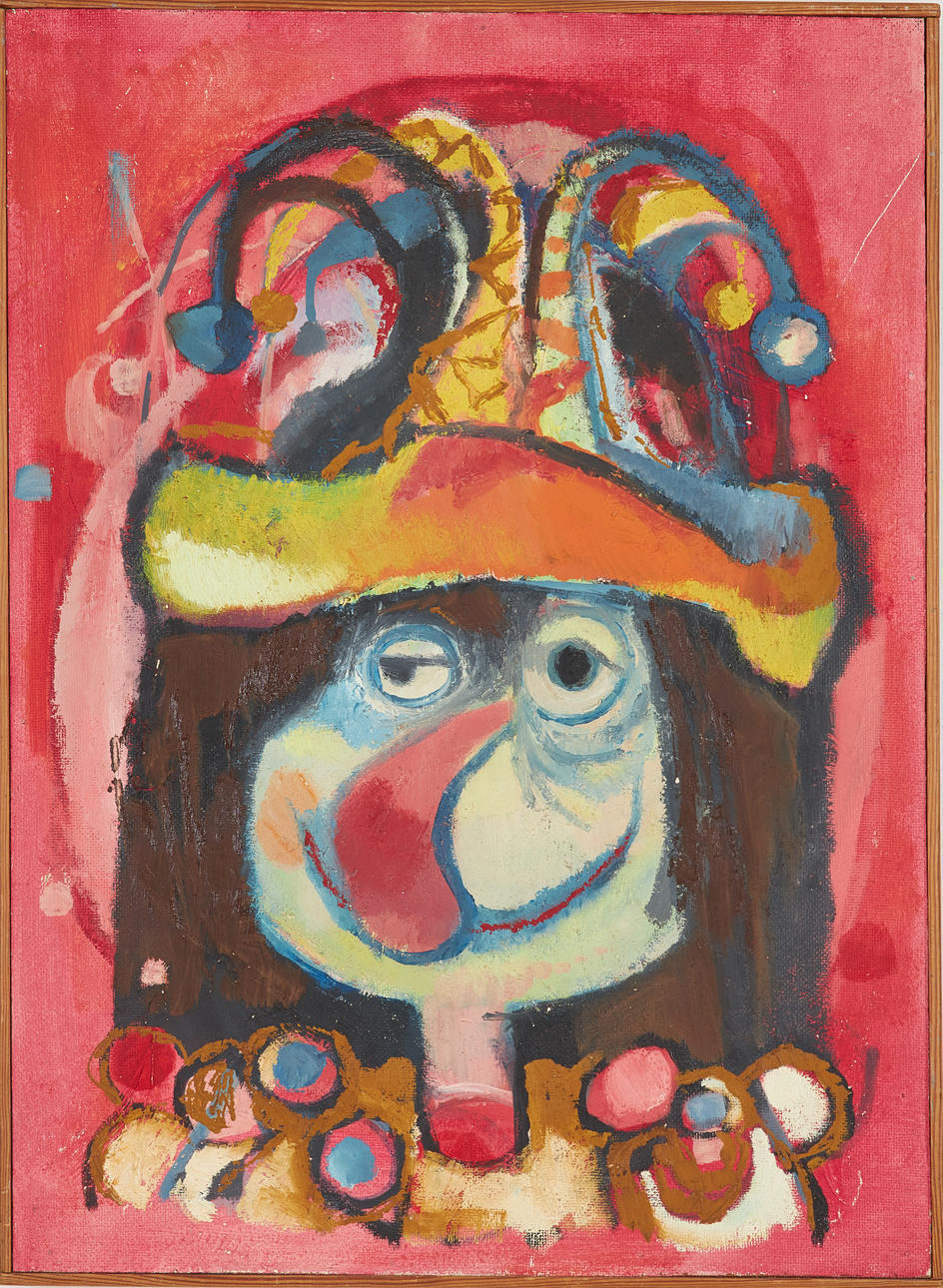 LARS LINDH (1918-2002). oil on panel, figural composition, not signed, verso certified.