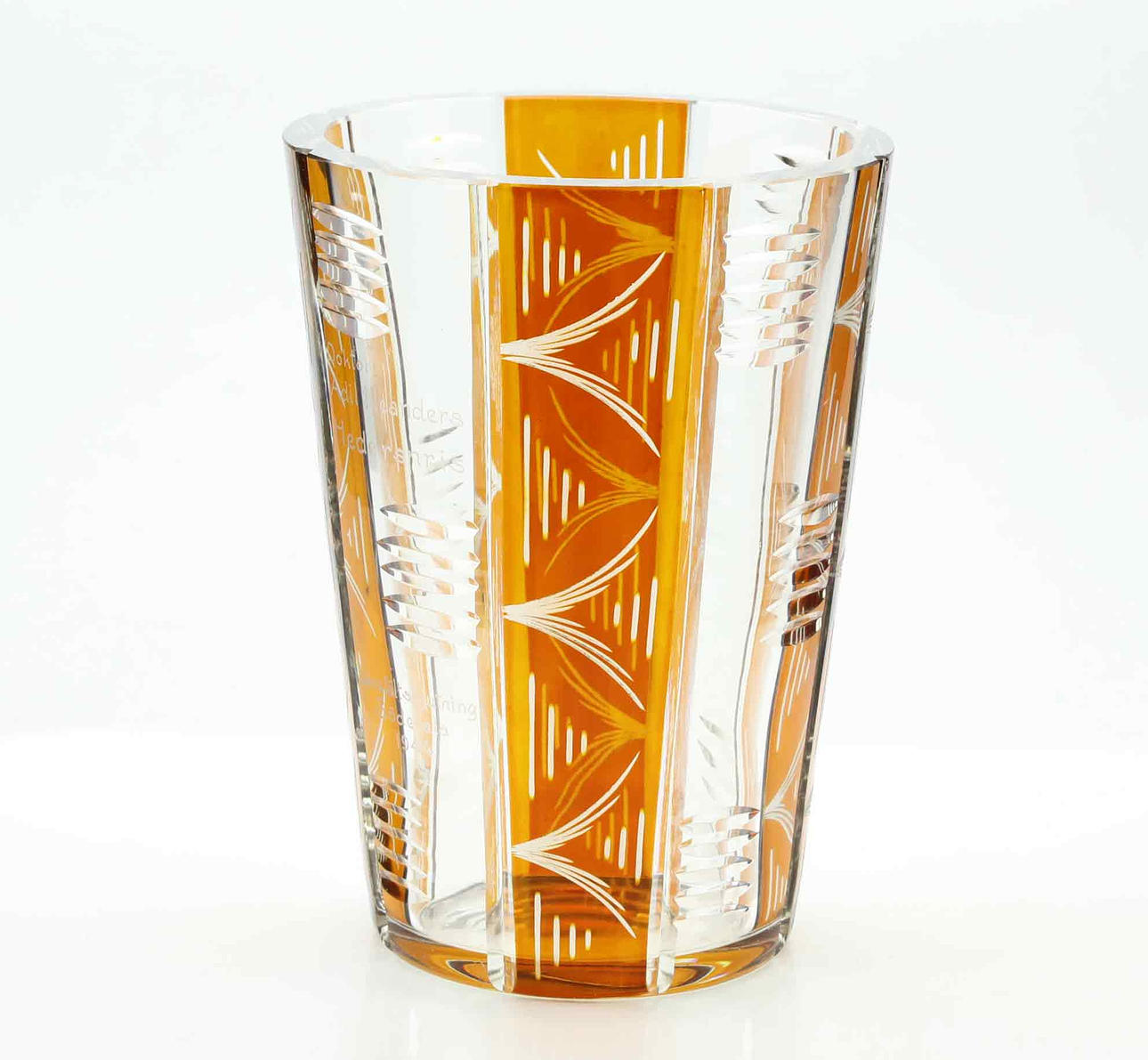 Vase, art deco, bøhmisk krystal, 1940'erne.