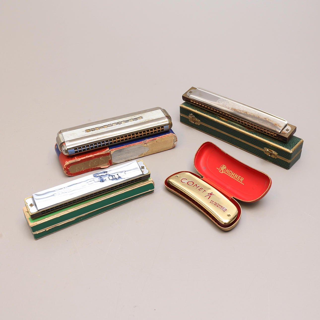 MUNSPEL 4 st, bla Hohner, 1900-tal.