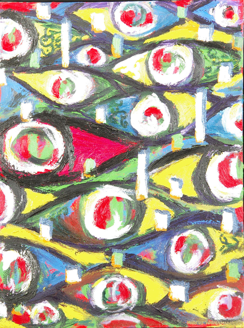 MARCUS WALTERMARK. "Eyes of the beholder", olja/akryl på duk, signerad 2009.