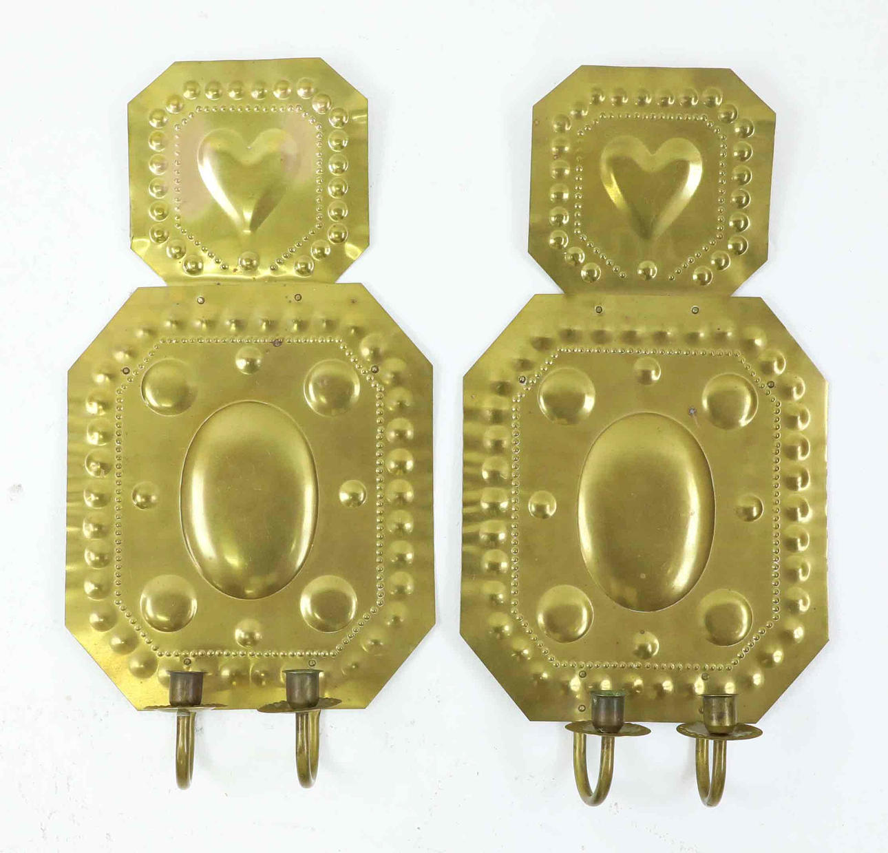 VÆGLAMPER, et par, barok messing, 1900-tal.