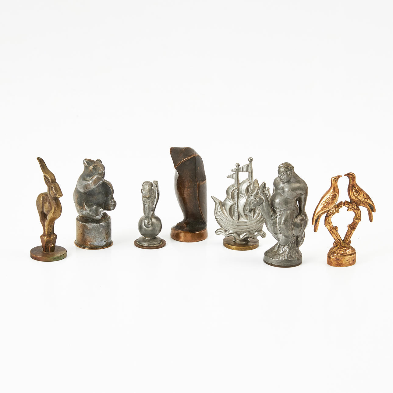 SEGL STEMPLER, 8 stk, tin/messing/bronze.