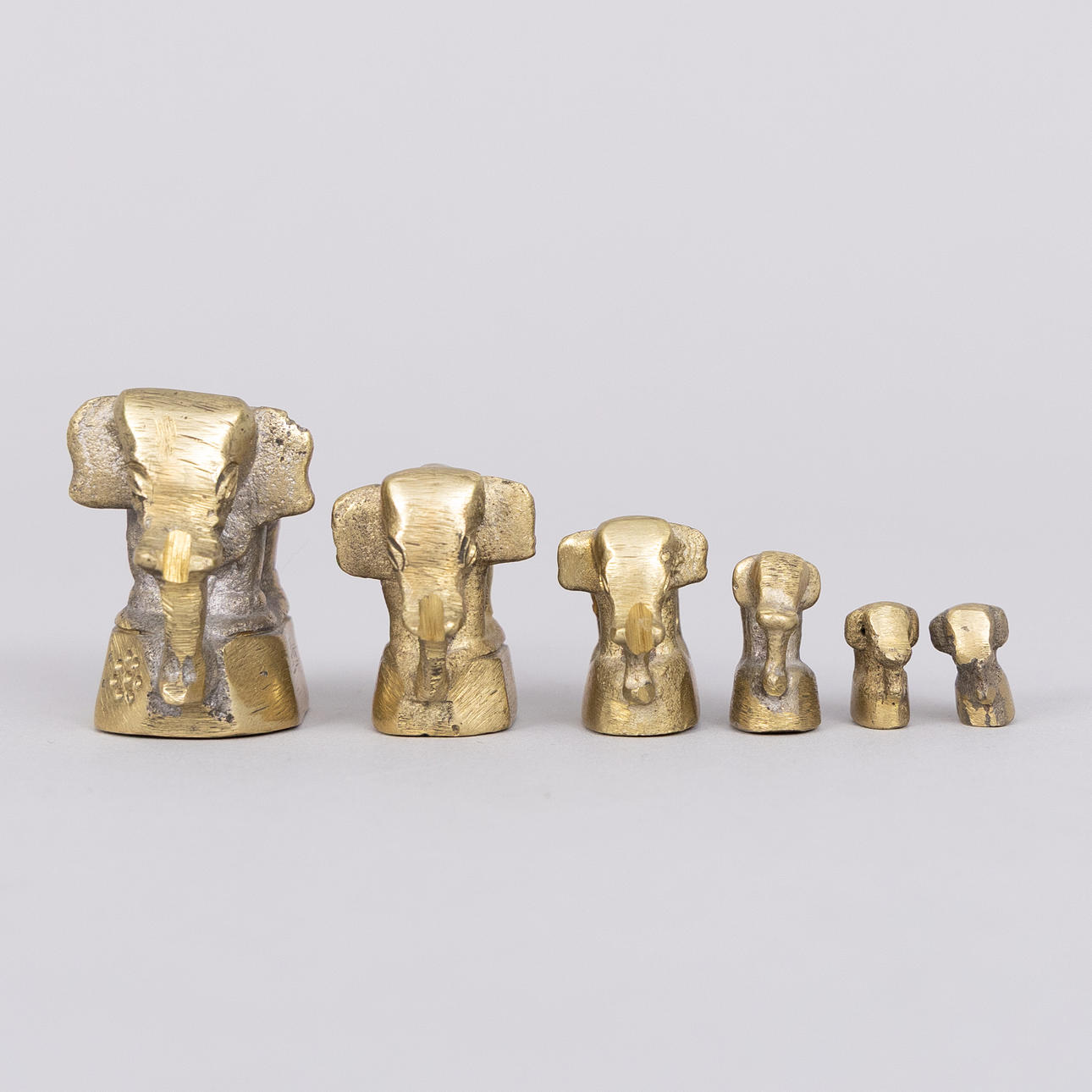 OPIUM WEIGHTS, 6 pcs, brass.