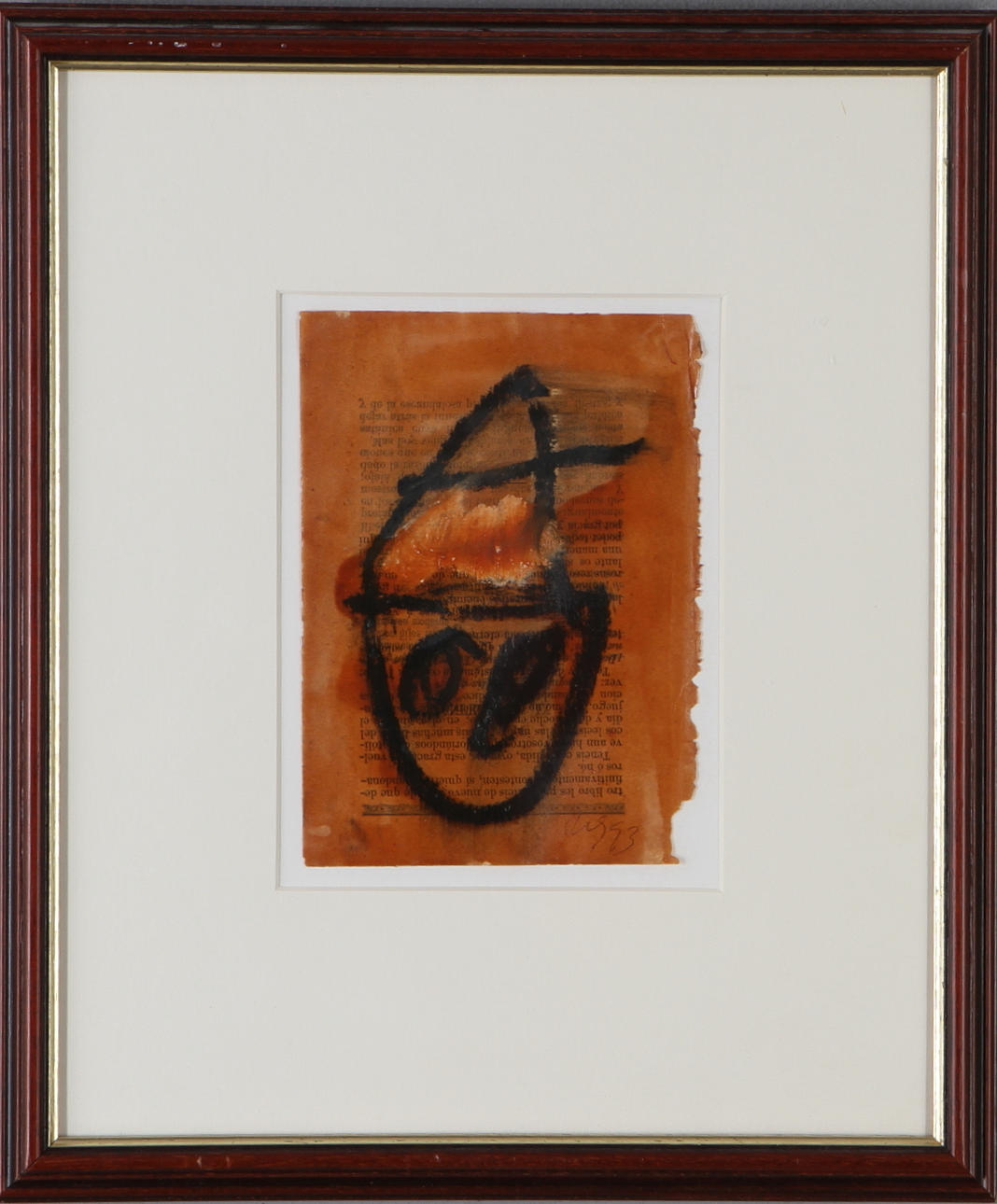 OIDENTIFIERAD KONSTNÄR. Clown, blandteknik, signerad.