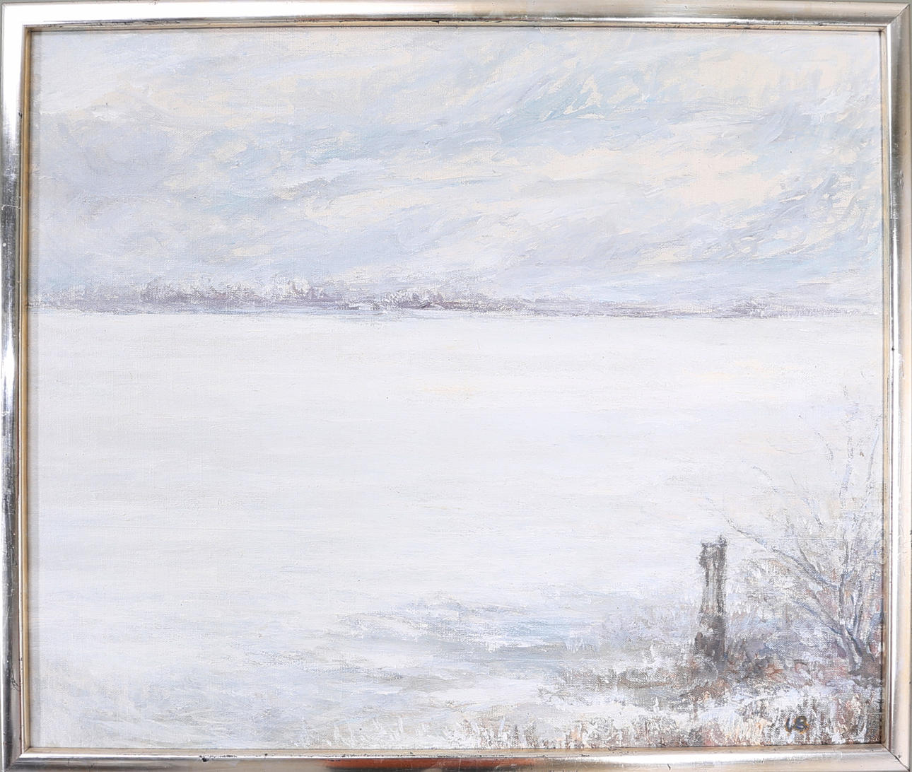 ULLA BERTHELS. Vinterlandskap, olja på duk, signerad.