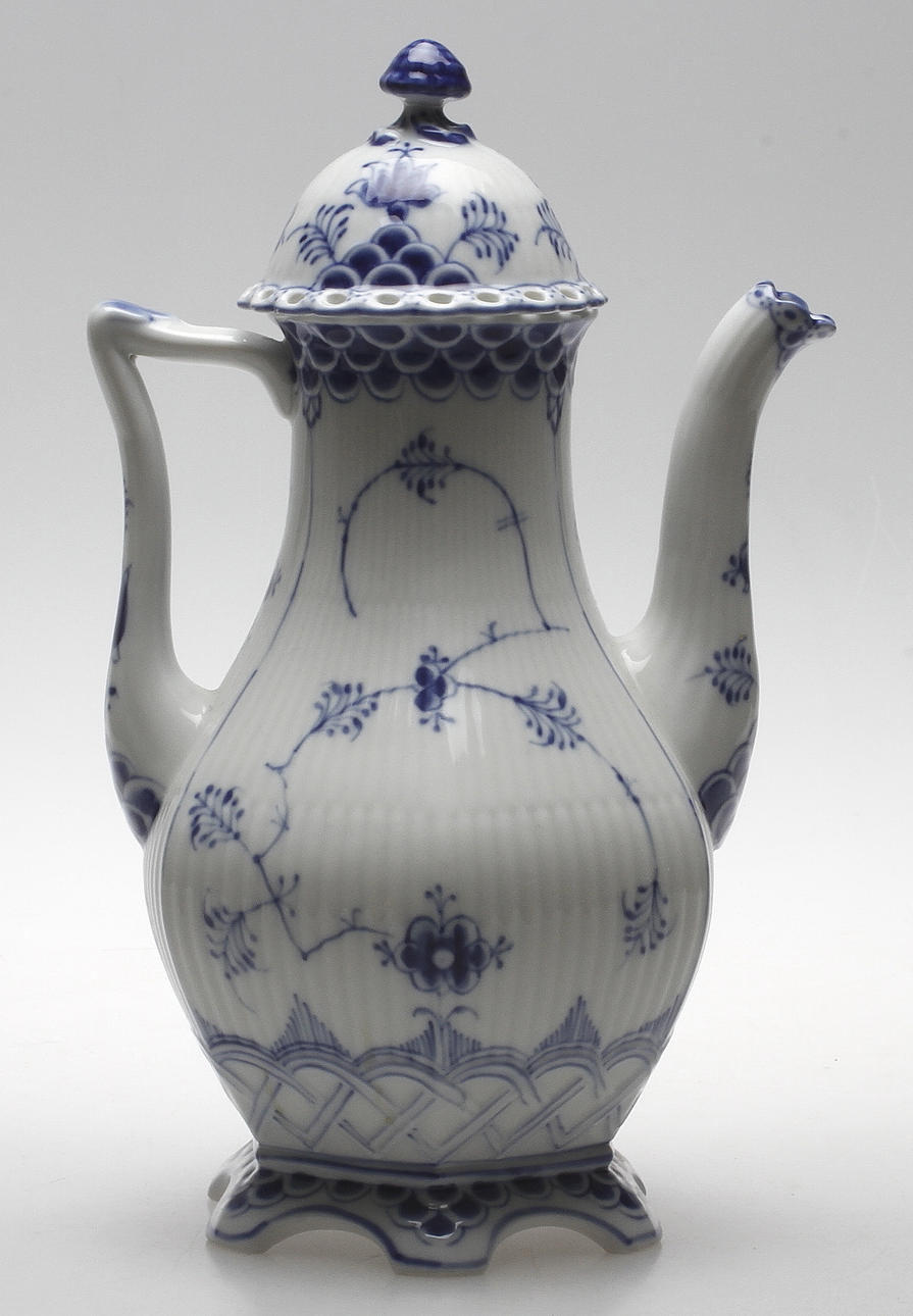 KAFFEKANNA, porslin, Musselmalet, Royal Copenhagen.