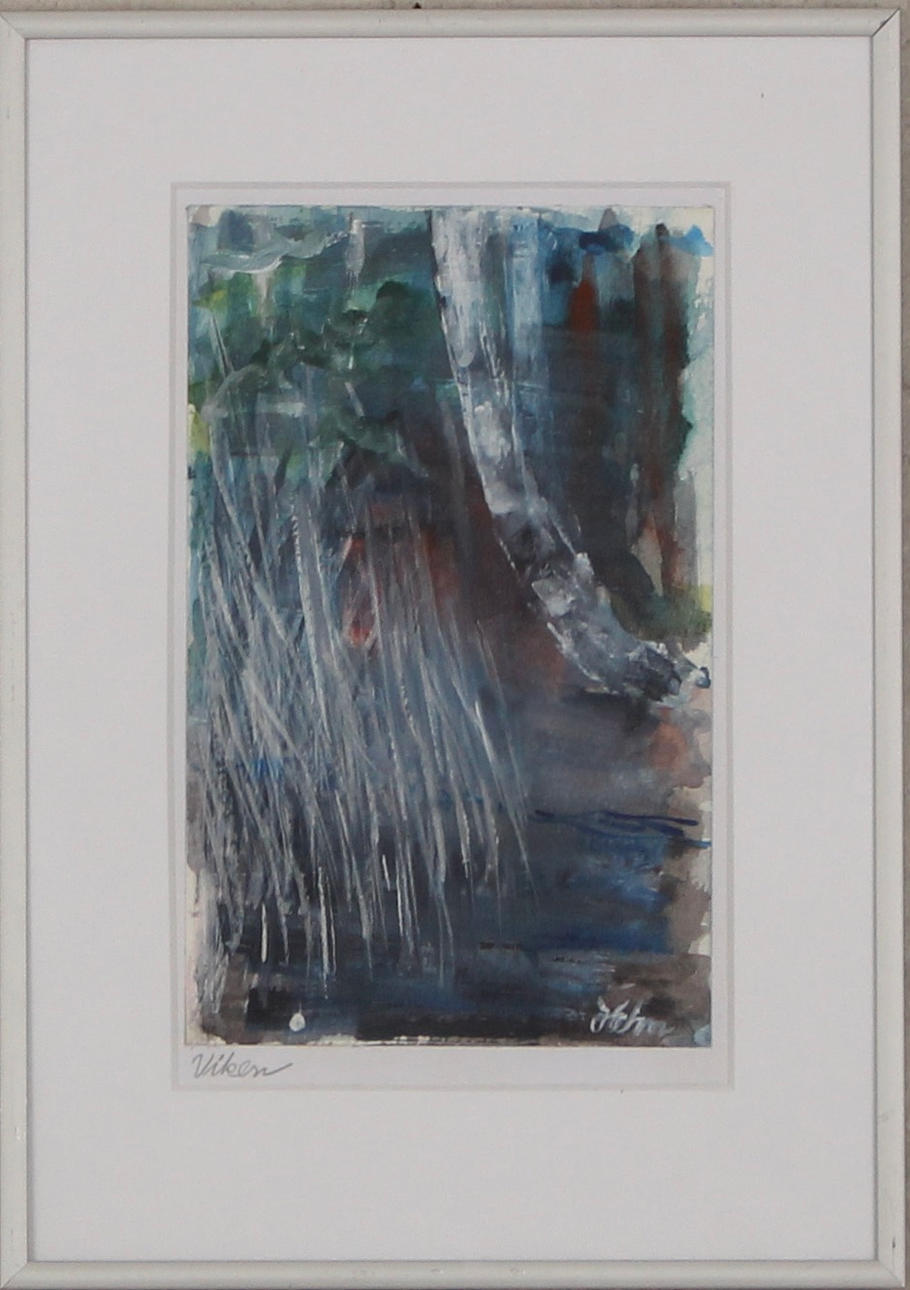 INGRID EHN. Akvarell, "Viken", signerad.