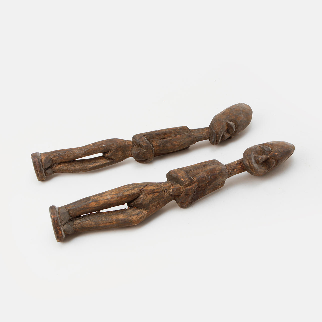 2 wooden figurines, probably Congo.