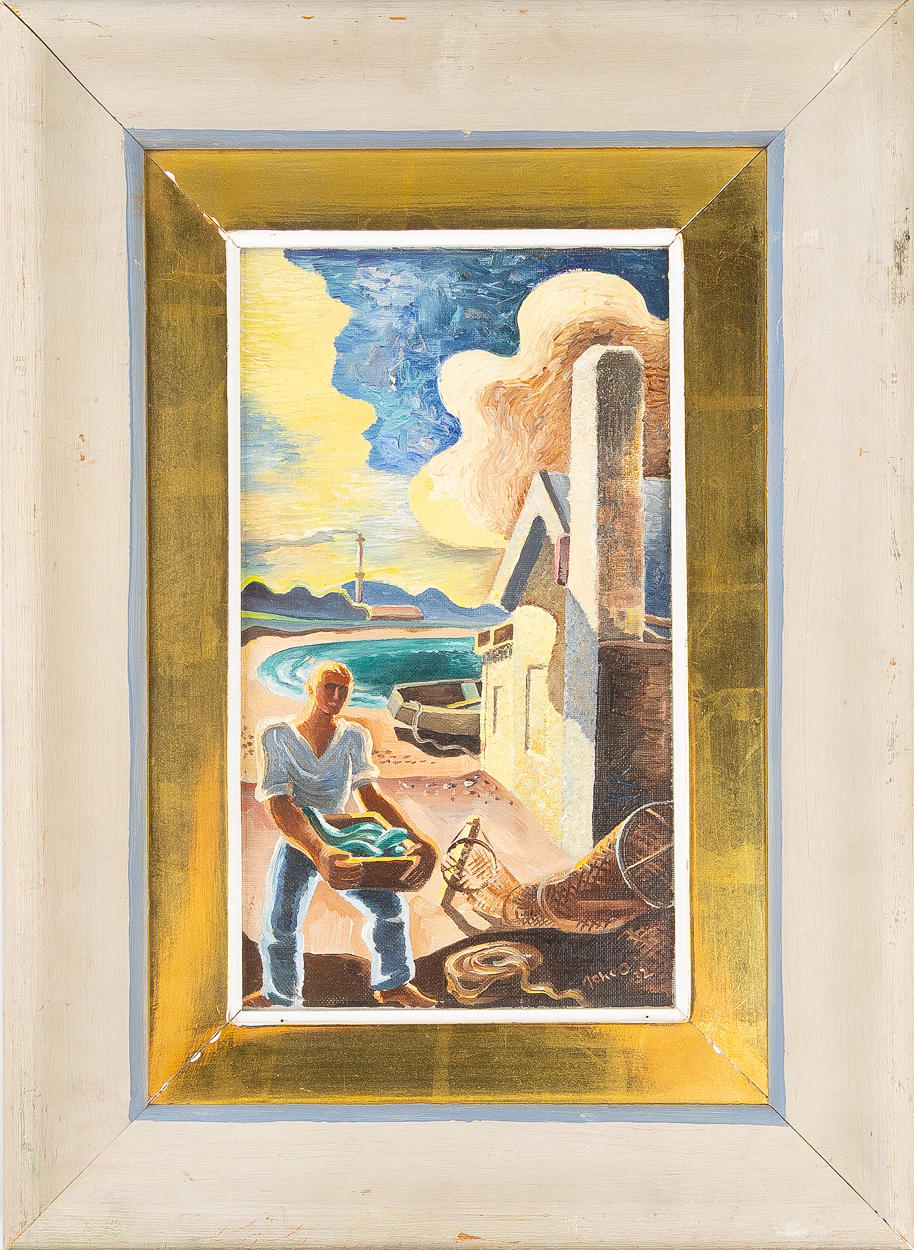 AXEL OLSON. "Fiskare".