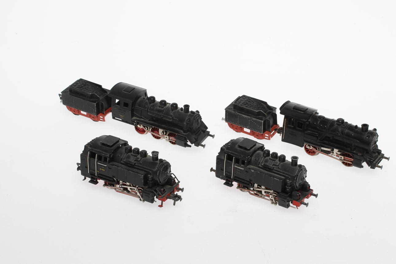 MODELLTÅG FLEISCHMANN 4 ånglok 1305, 1309, 1320 och 1320.