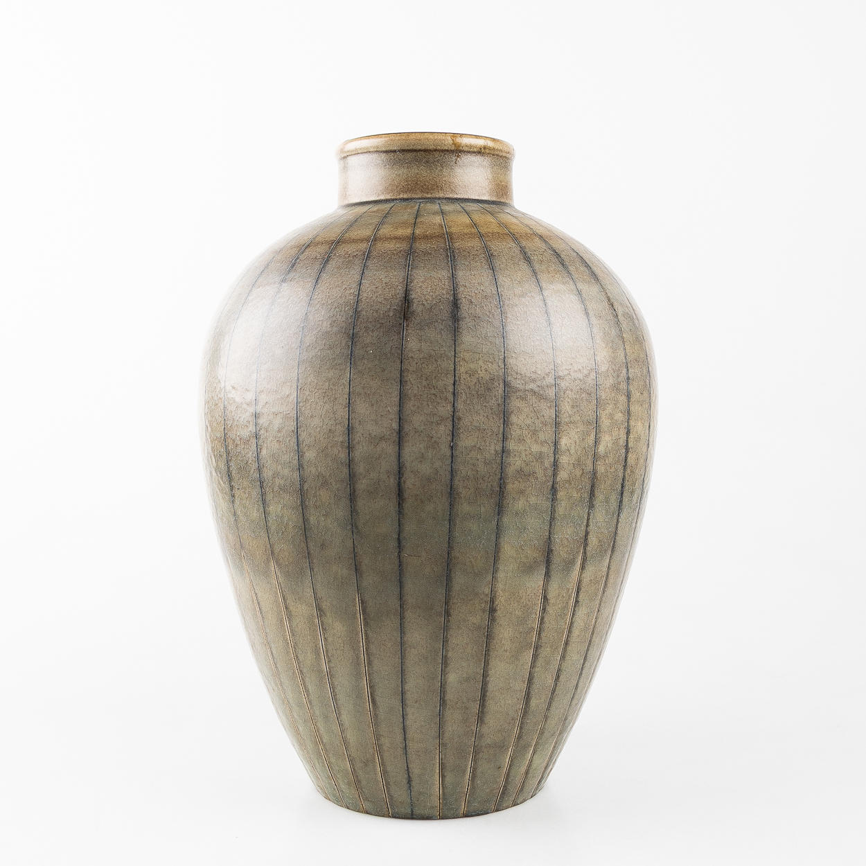 GERTRUD LÖNEGREN. Jarrón de suelo, Rörstrand, gres esmaltado.