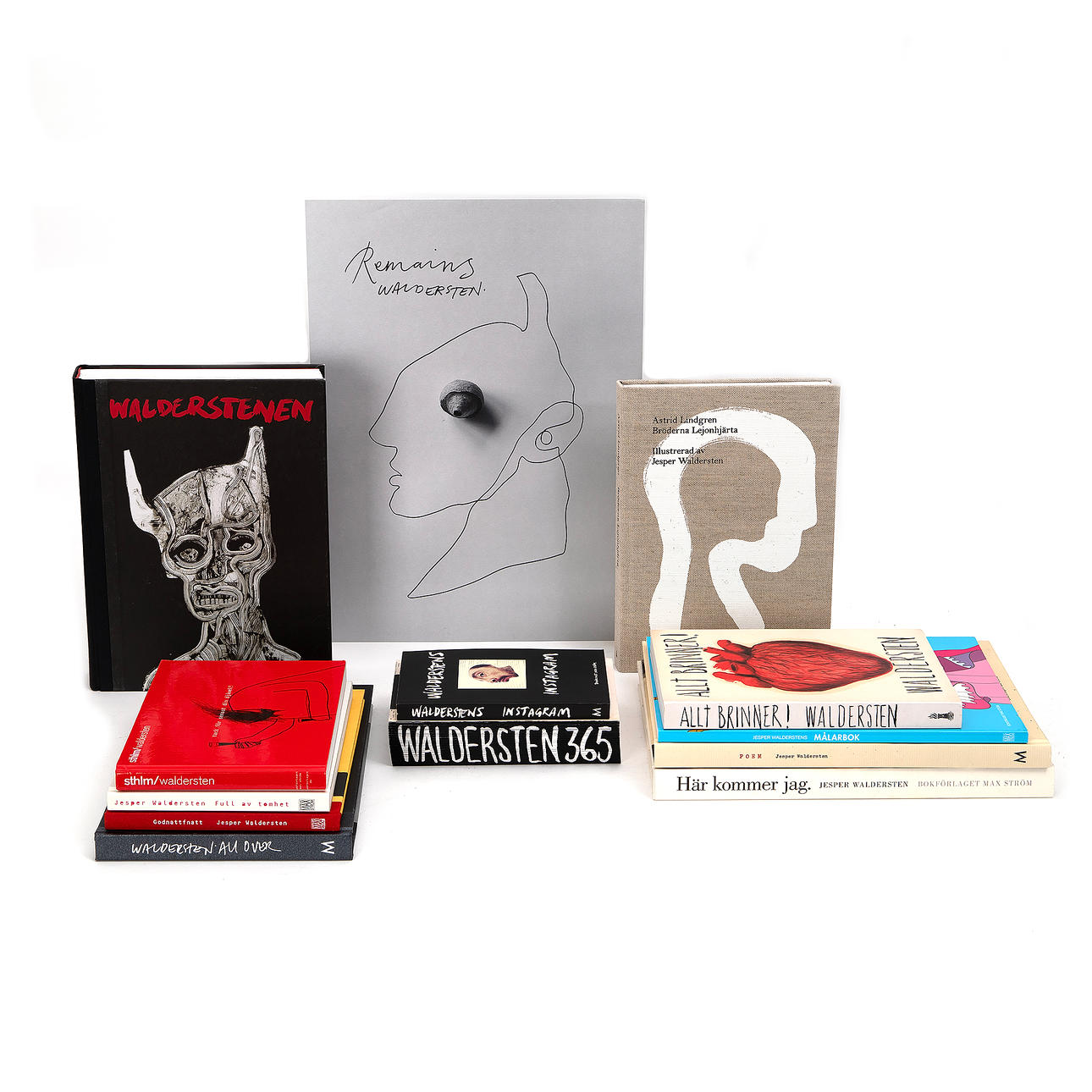 JESPER WALDERSTEN. Books, 13 of which two signed.