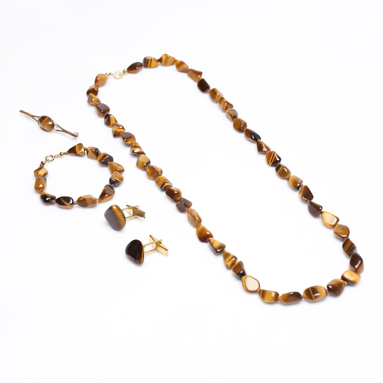 SCHMUCK, 4 Stück, Tigerauge.