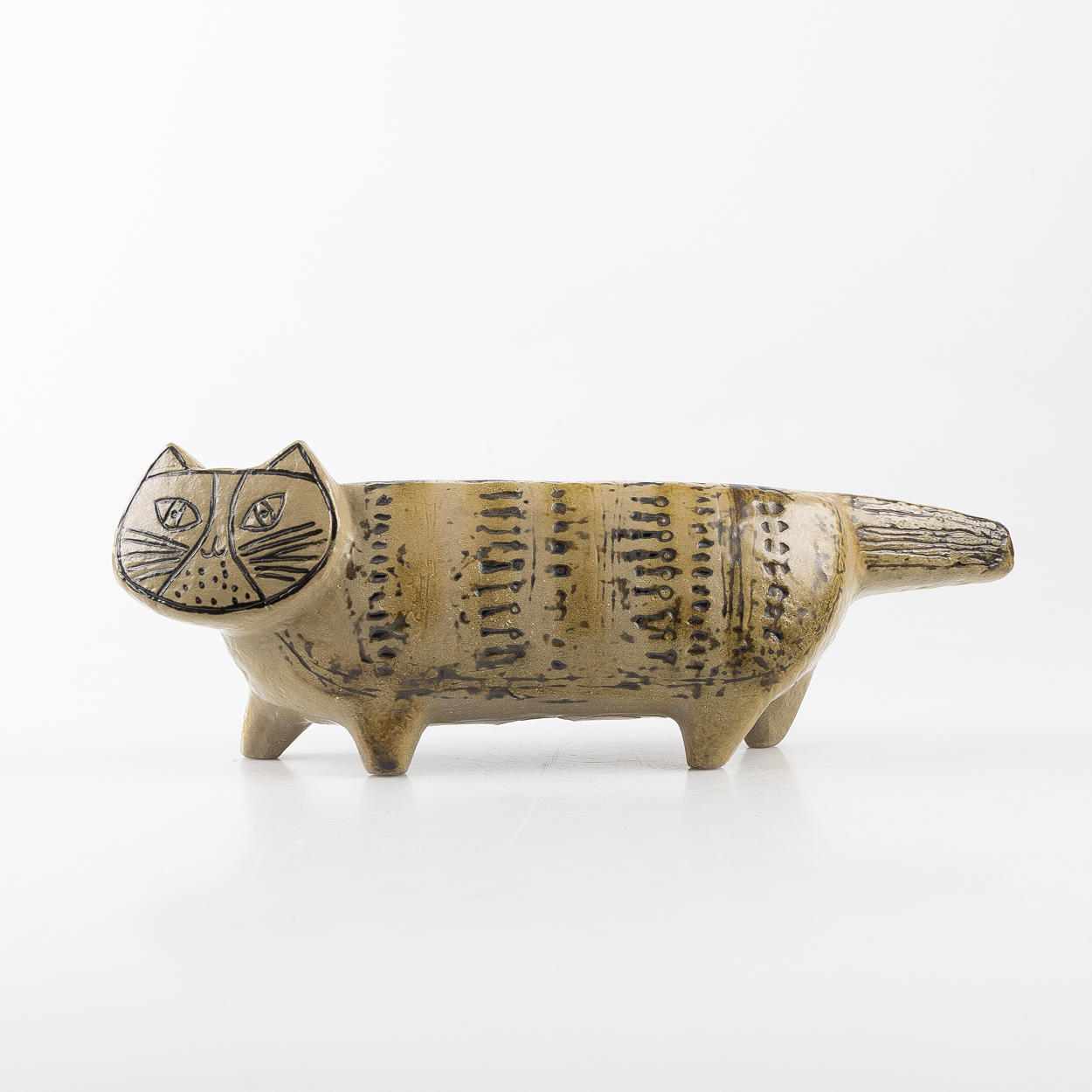 LISA LARSON. A stoneware figurine, “Cat”, from the series “Stora Zoo”, designed 1957, Gustavberg.