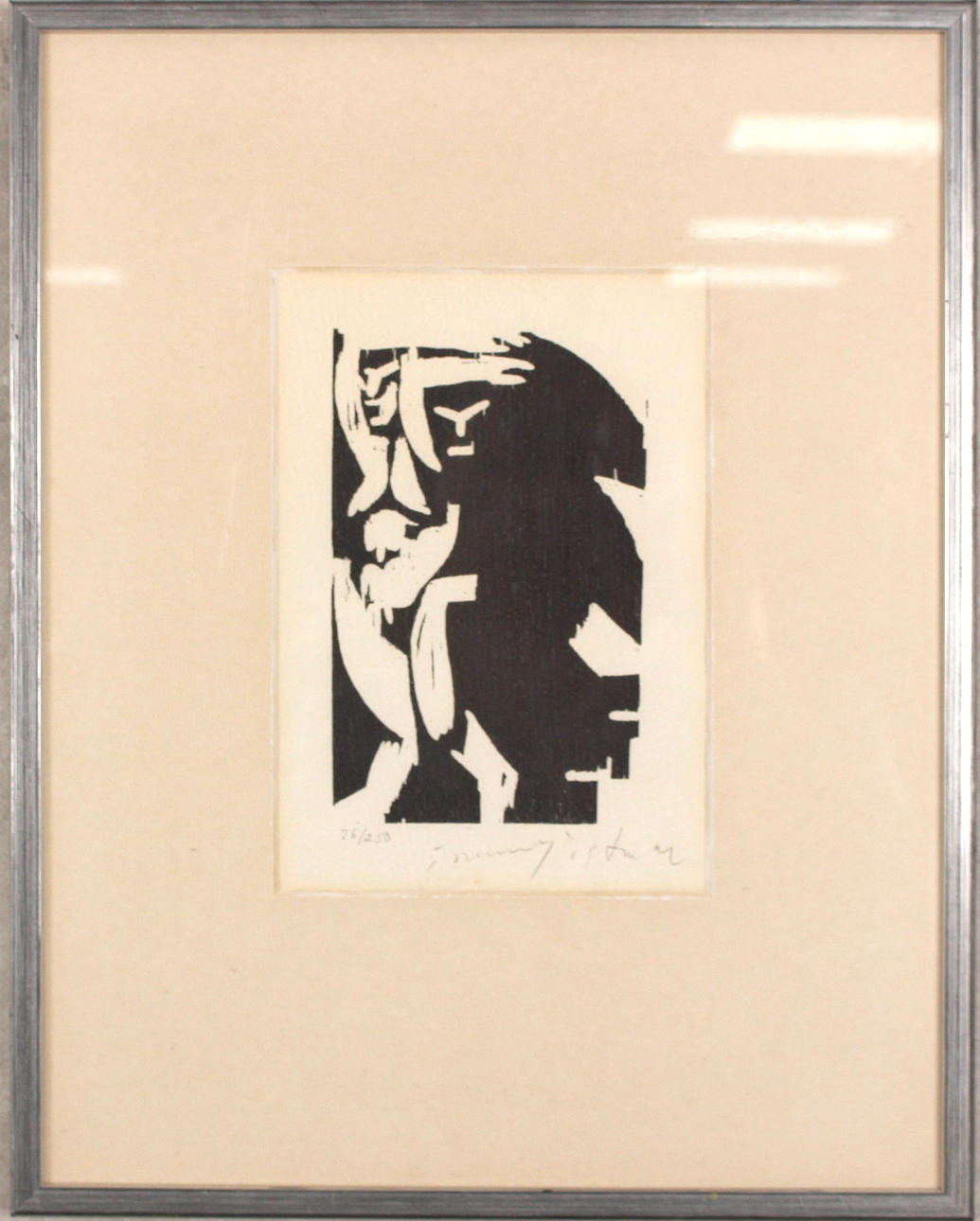 TOMMY  ÖSTMAR. Woodcut, numbered 36/250, signed.