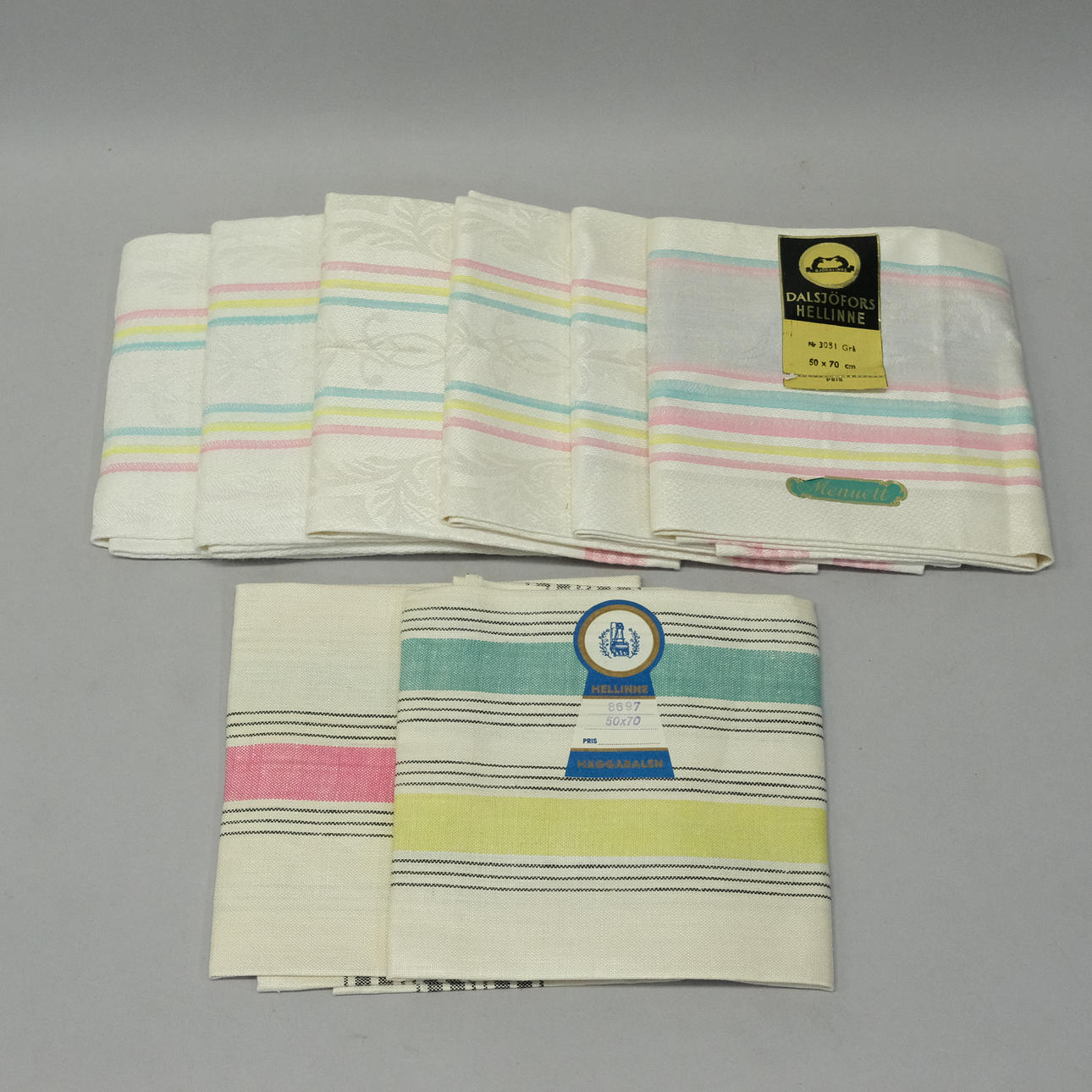 LINNEHANDDUKAR, ÅTTA STYCKEN.