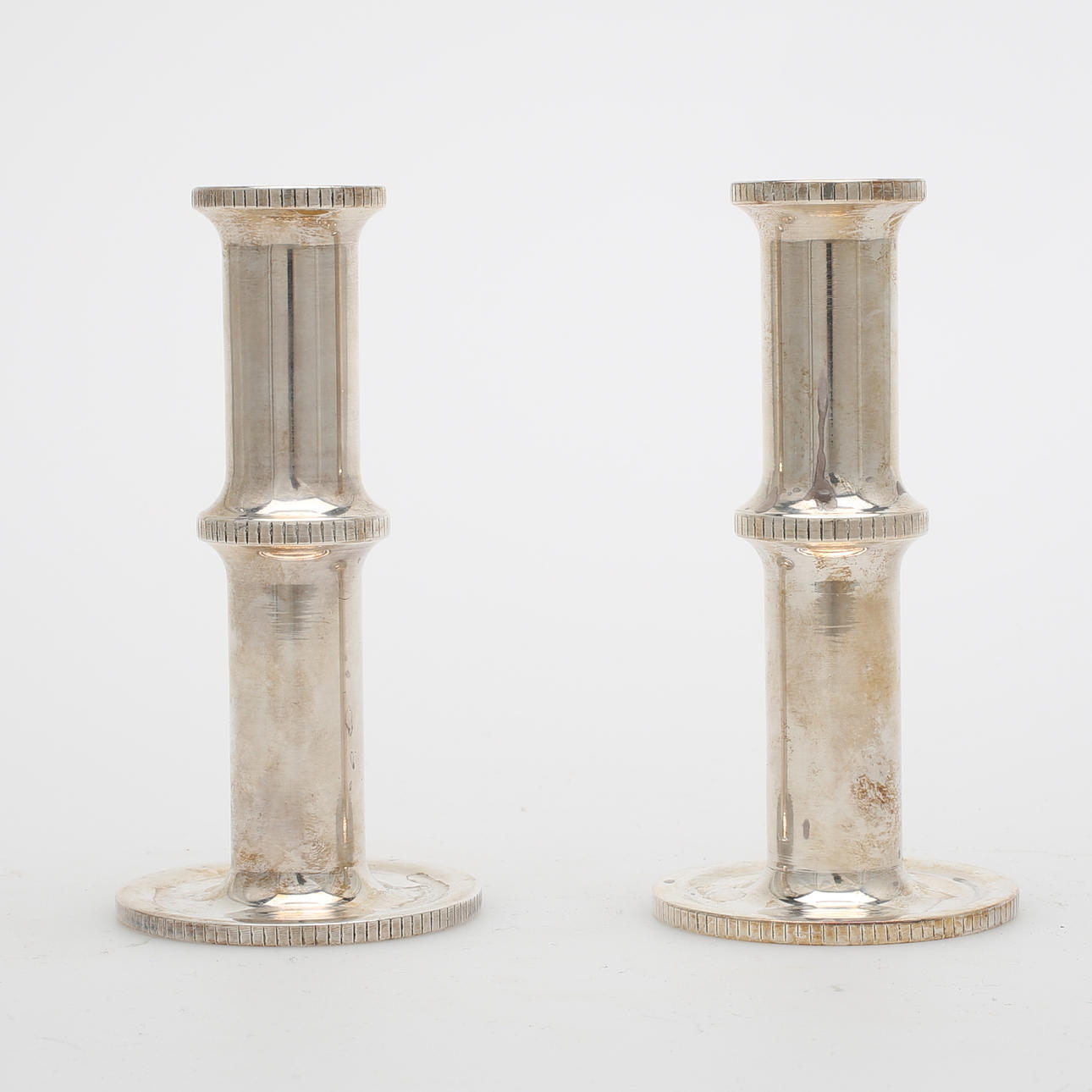 SIGVARD BERNADOTTE. Ljusstakar, ett par, nysilver.