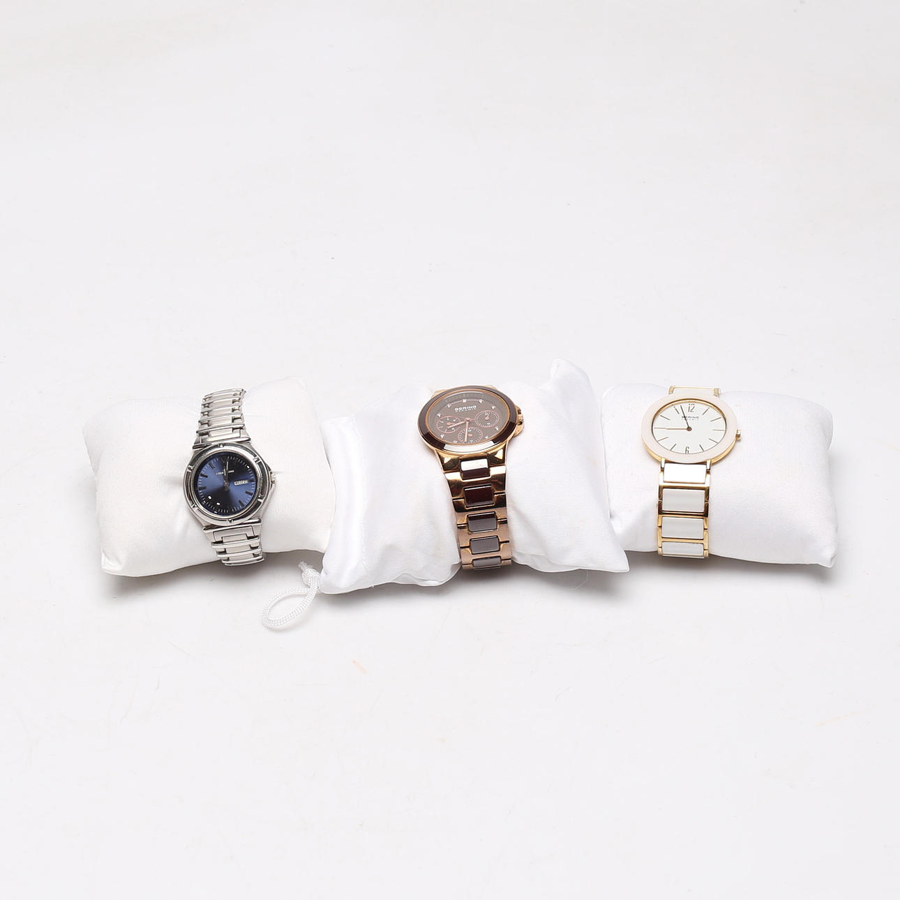 Ein Satz von 3 Damenuhren, Bering und Jacques Lemans.