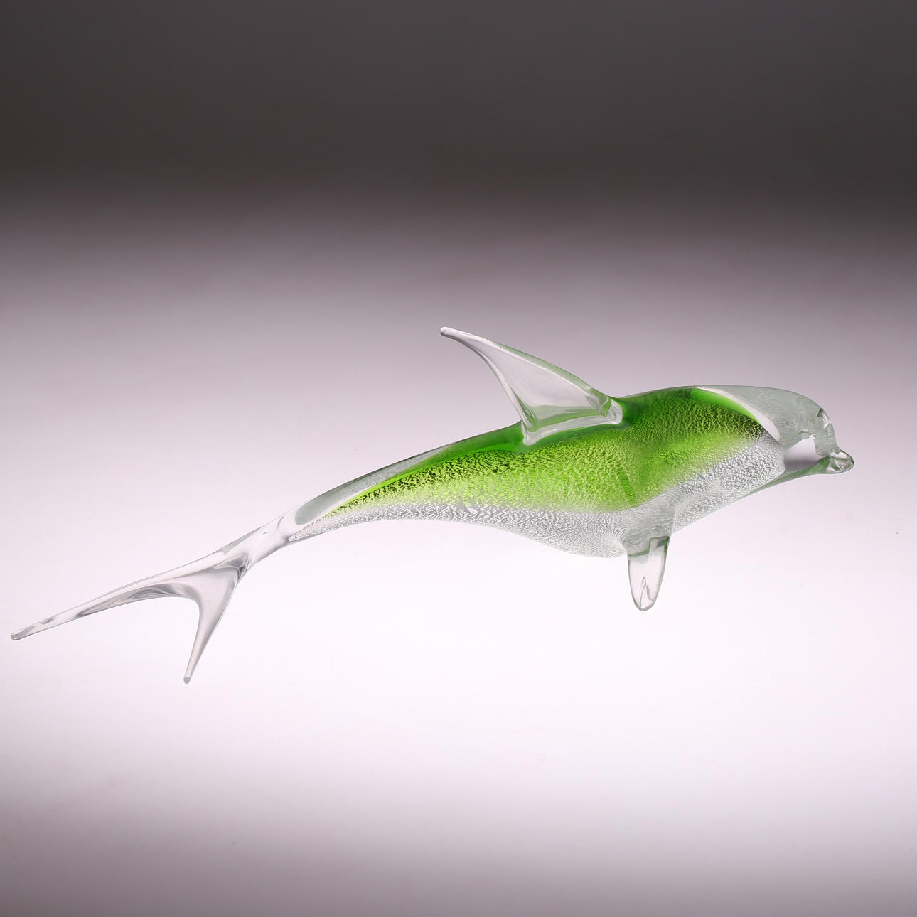 A 20th-century glass dolphin.