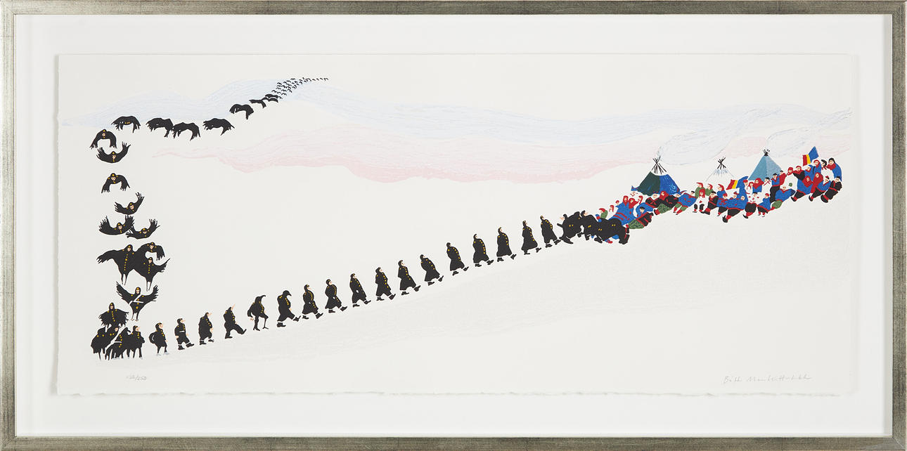 BRITTA MARAKATT-LABBA (1951). “The Crows”, silkscreen, signed.