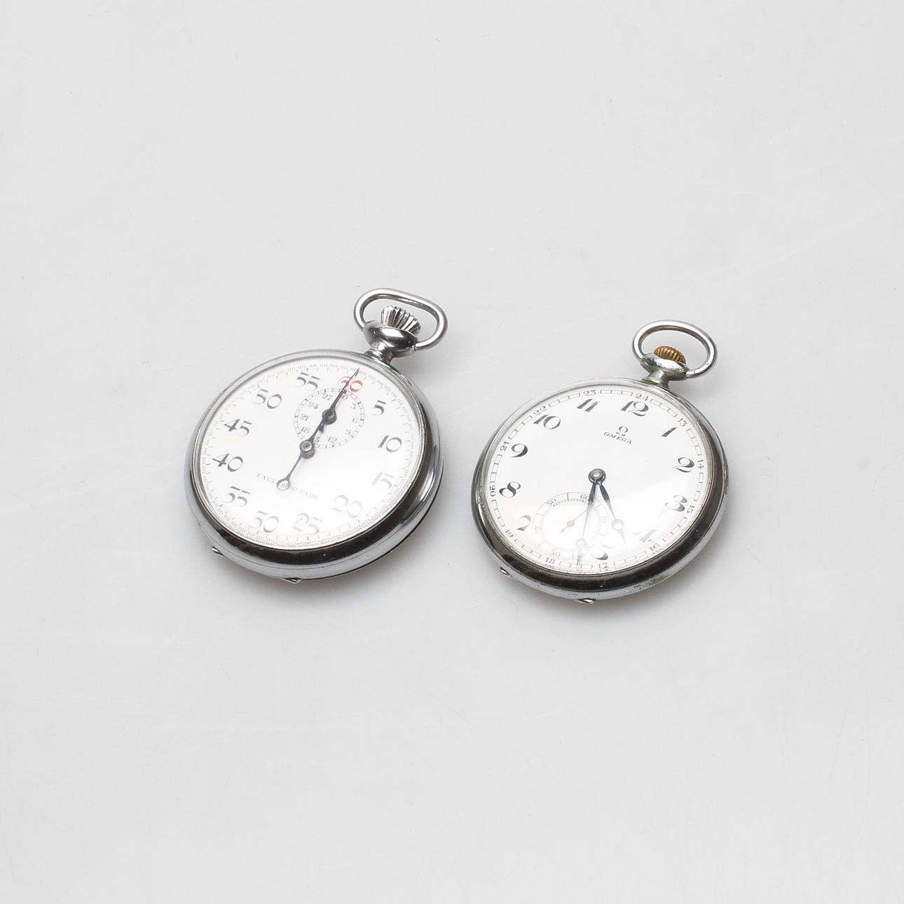 FICKUR samt STOPUR, 2 st. Bland annat Omega, 1930-tal.