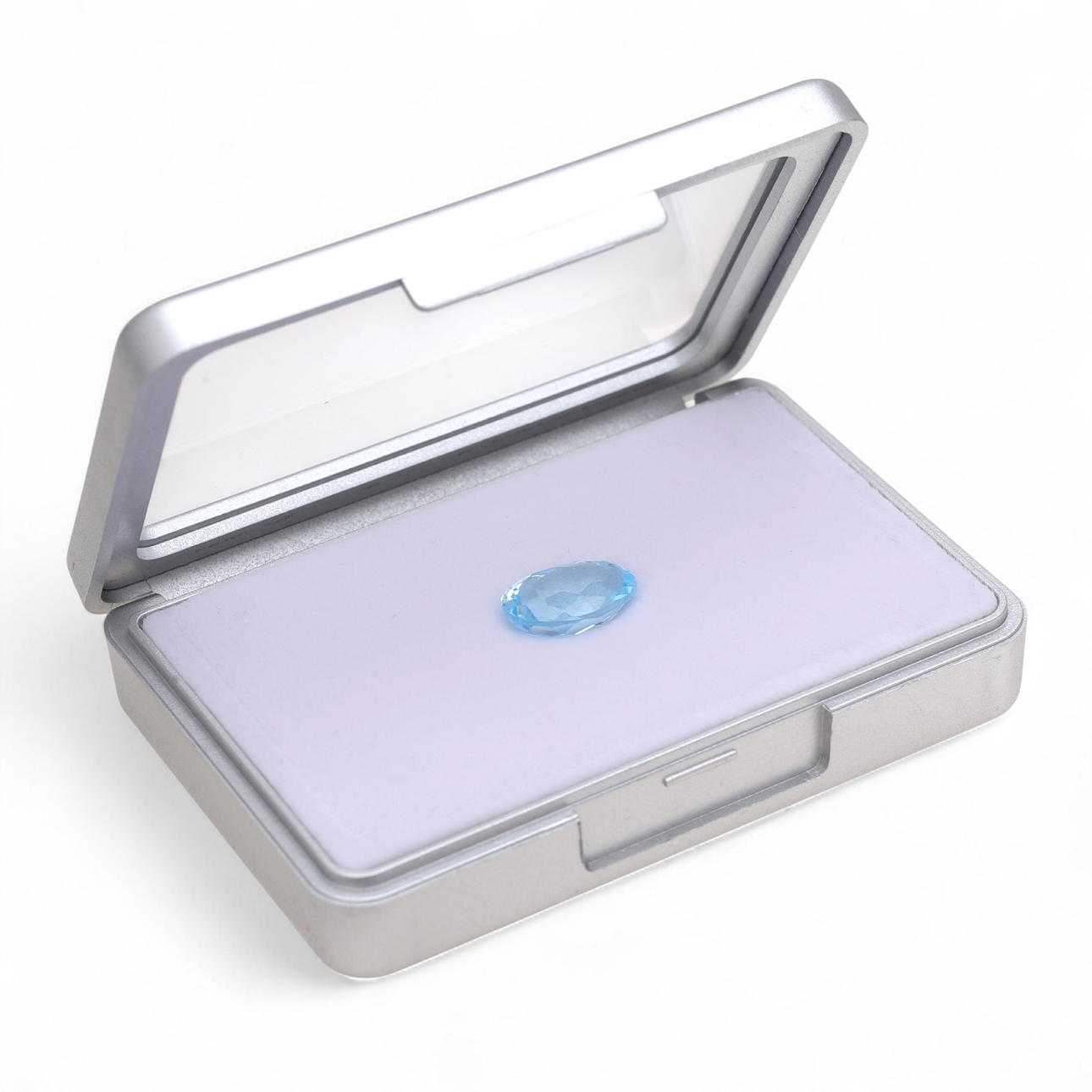 Unmounted topaz with certificate.