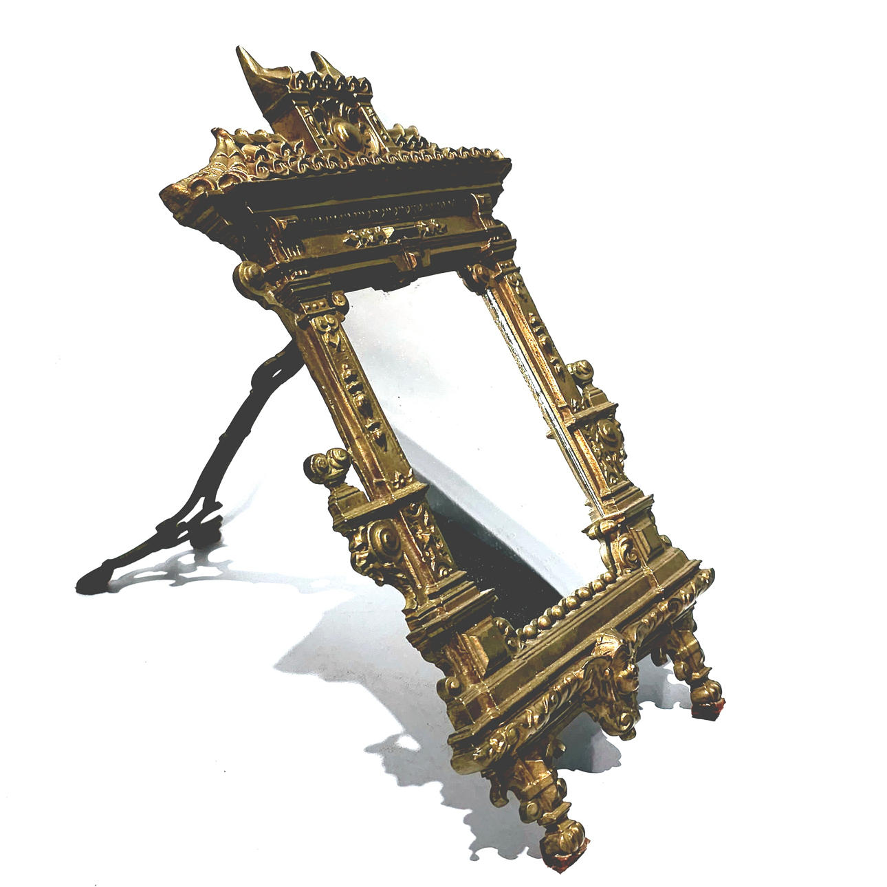 Bronze frame with mirror. Late 19th century.