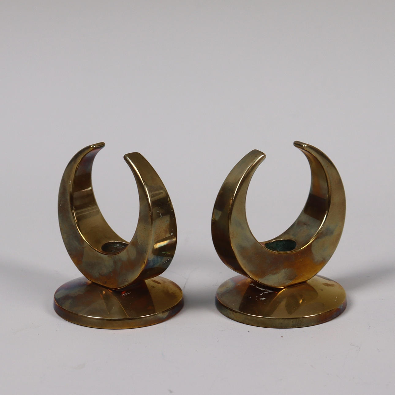 ARTHUR PE, Kolbäck, brass candlesticks, 2pcs.