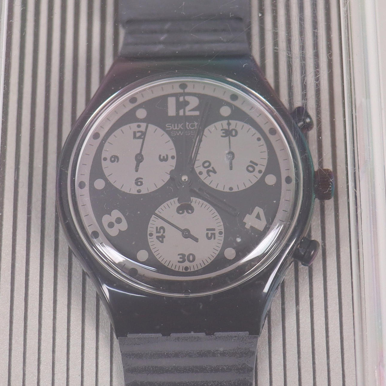 SWATCH, reloj de pulsera, automático, SCB110, «Moon Shadow», cuarzo, 1993.