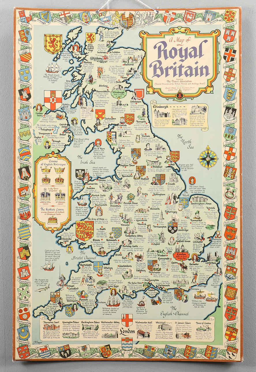 MAPA TURÍSTICO Un mapa de la Gran Bretaña Real.